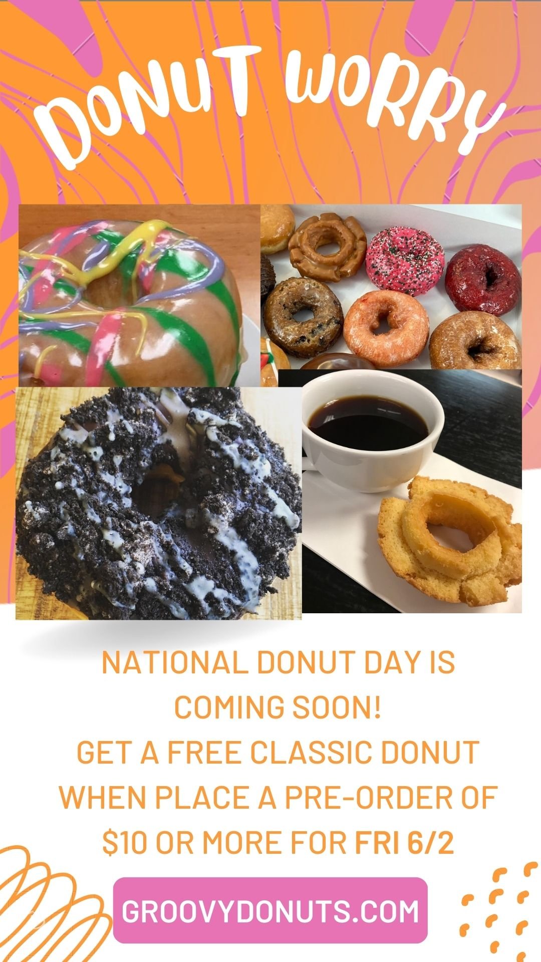 Want a Free Donut on National Donut Day? — Groovy Donuts