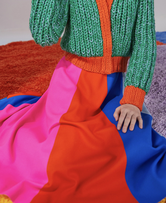 “For the Novis fall 2018 collection, I have continued my exploration of color, texture and artisan details, while looking to bold and brightly colored furniture in contrast with nostalgic needlepoint patterns for inspiration.” — Novis