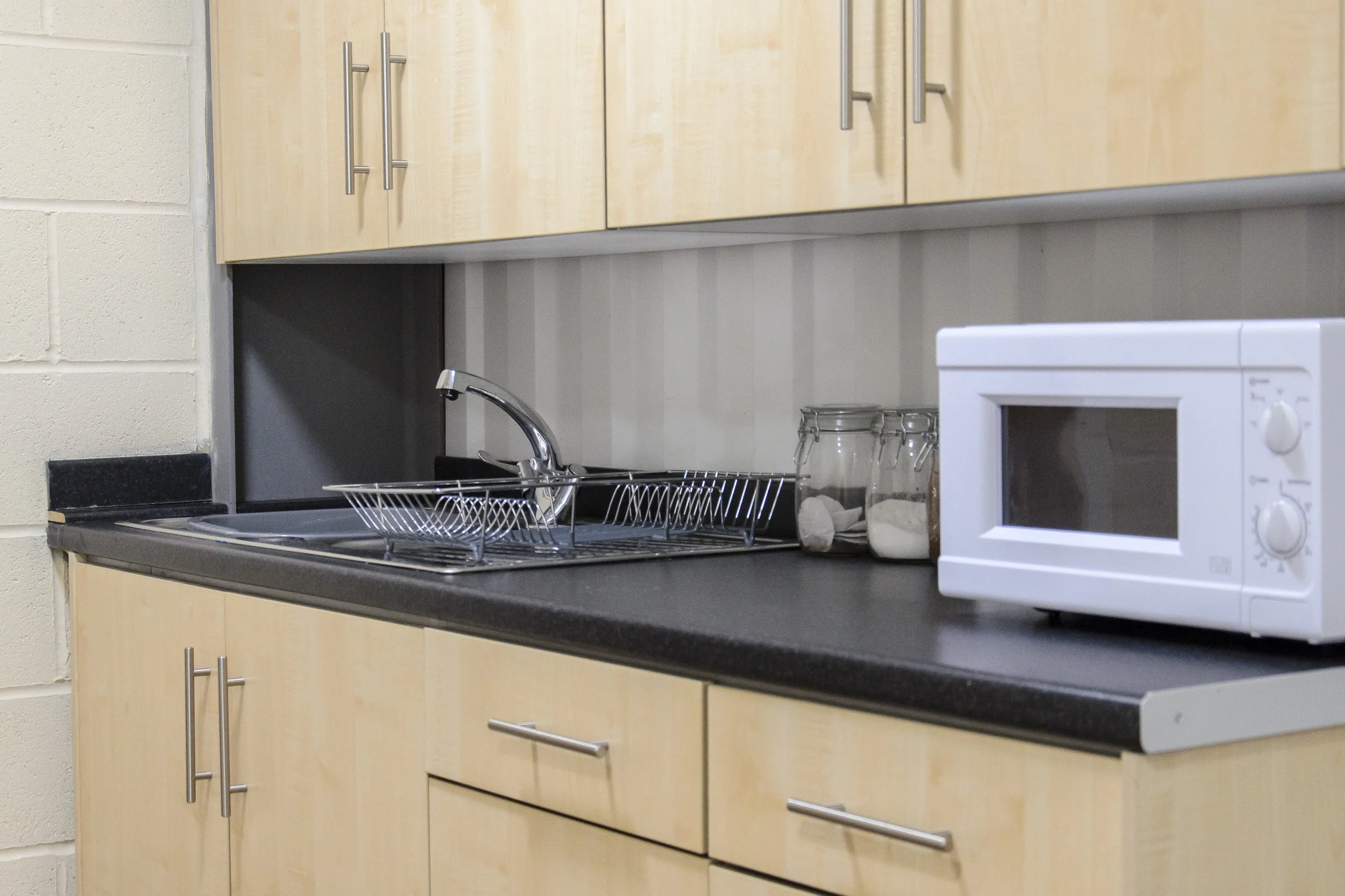 Kitchen area at En Pointe Dance Studios in York, Business Park, Nether Poppleton