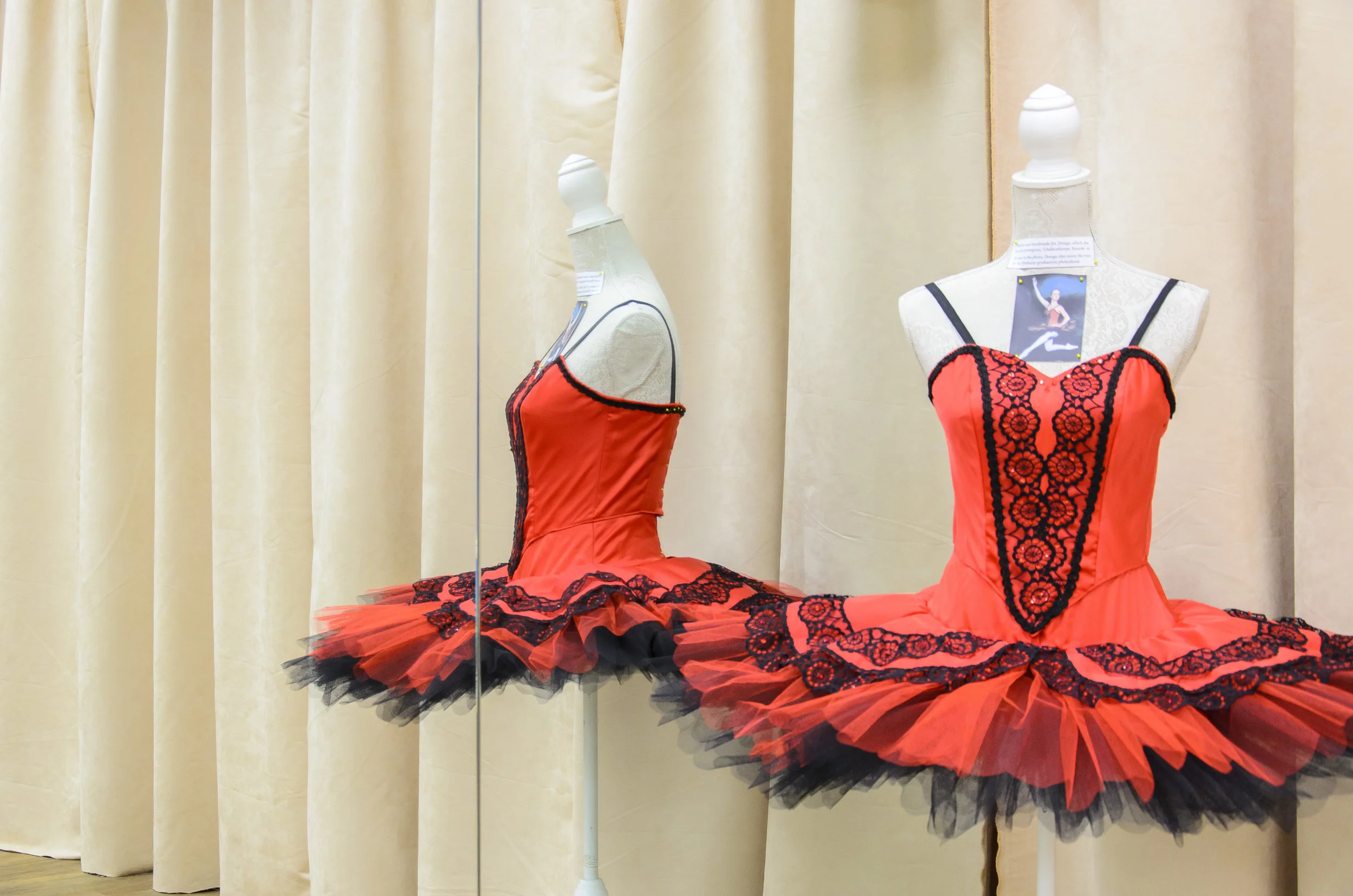 Miss Donya's Tutu that stands proud in the dance studio in York