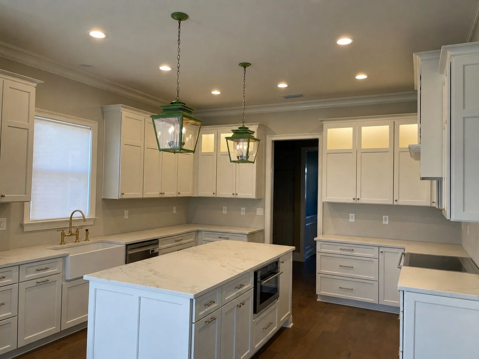 White custom kitchen remodeled by All Service Painting and Construction in Mobile Alabama