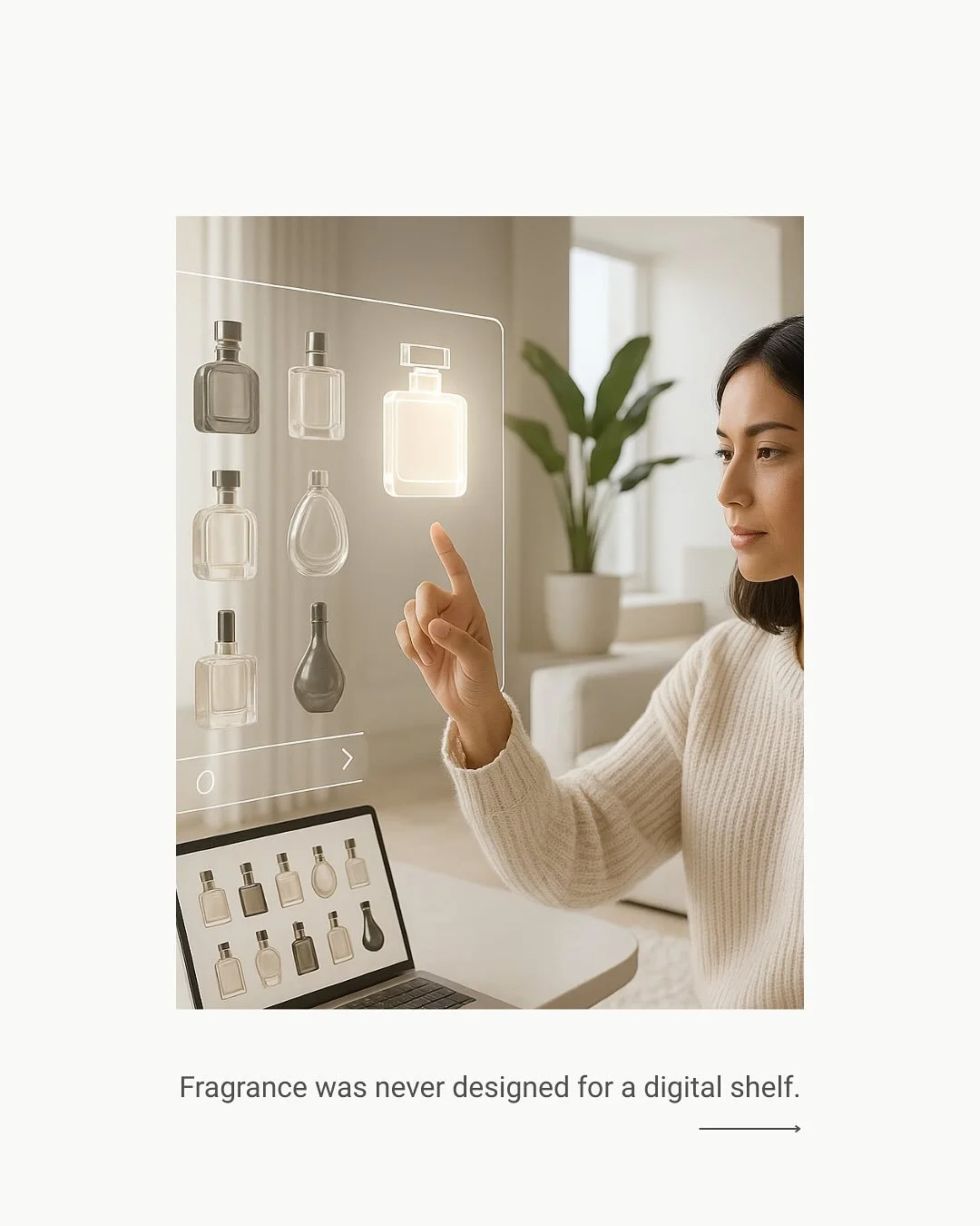 Smell is emotion, memory, atmosphere, yet online it&rsquo;s often flattened into fragrance pyramids, bottle shots, or glossy campaigns. 

None of that captures how a fragrance truly feels on skin or the moments and emotions it can evoke.

In my blog 