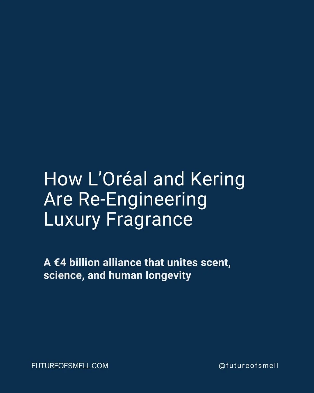 Luxury today is becoming less about heritage and more about how science, data and emotion shape what we create and how we experience it.

What will the next form of luxury look like?

#luxury #fragrance #perfume #loreal