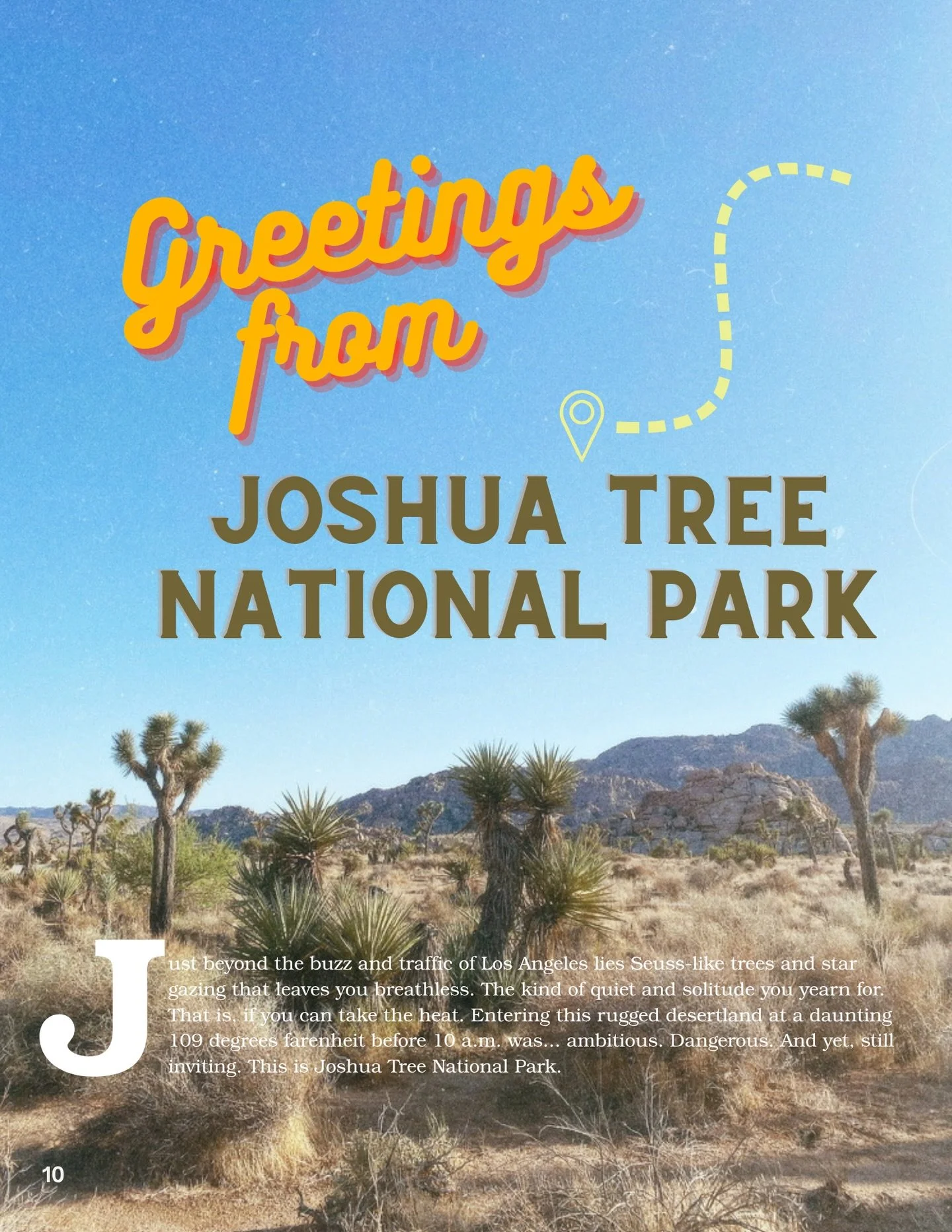 One of the best and most unique national parks we&rsquo;ve got: Joshua Tree 🌞 In and around lies cactus gardens, funky rock formations, and colorful structures turned homestay that makes the weird and interesting unforgettable. Recommendations and m