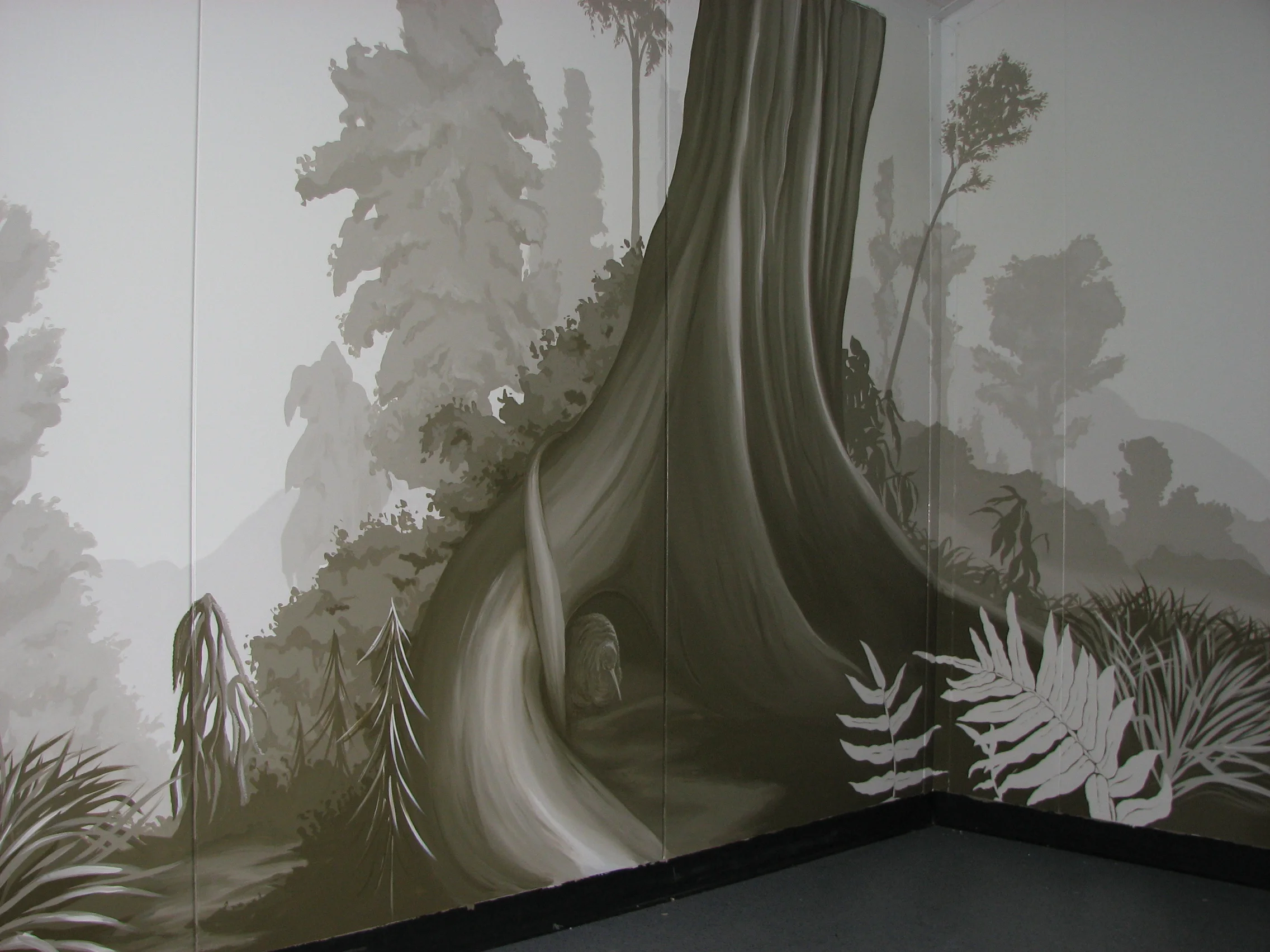 Kiwi Bird Habitat Mural2012Bois Gentil CrecheGreymouth, New Zealand