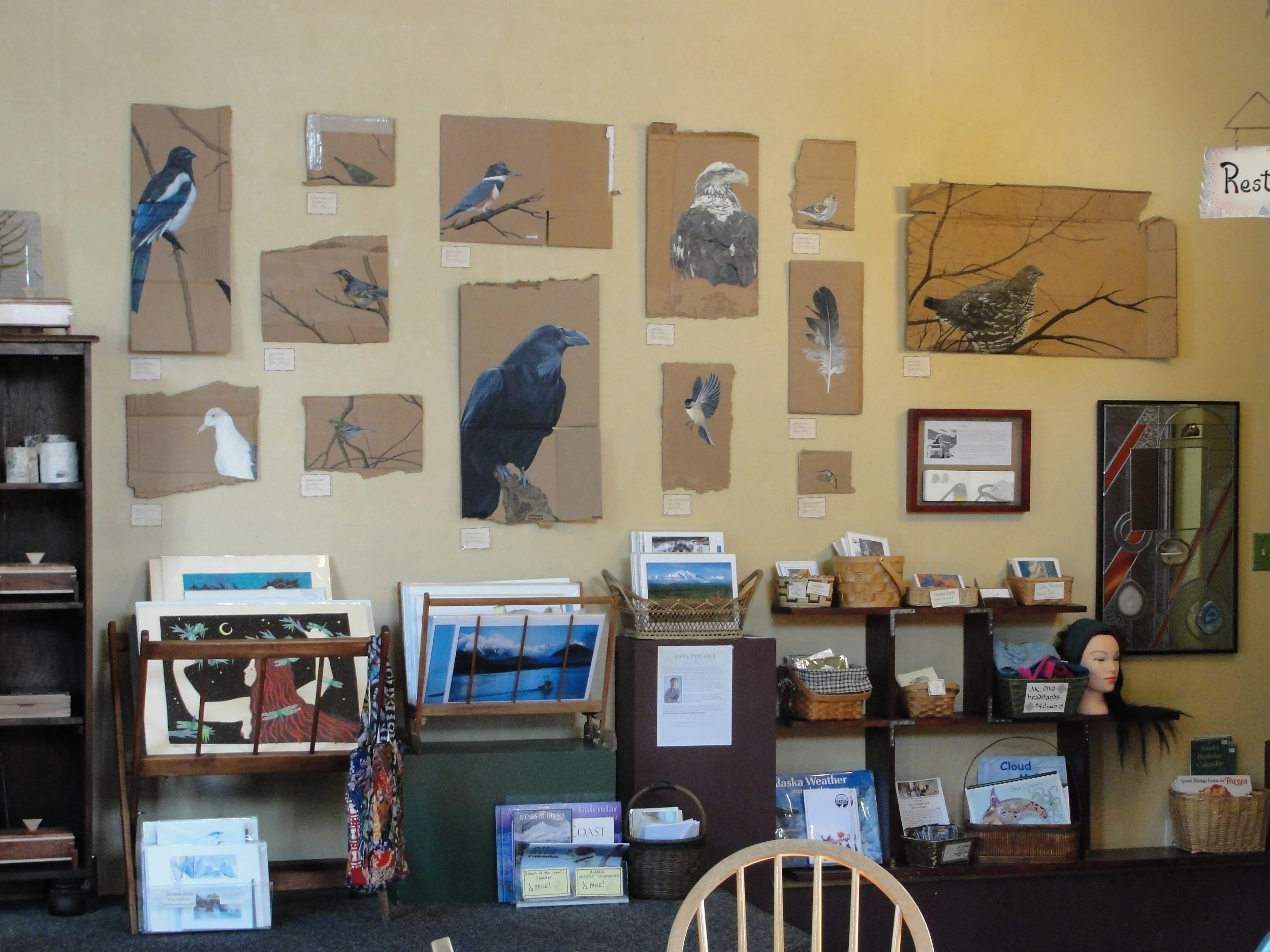 Birds On Cardboard Show2012Resurrect Art Coffee HouseSeward, AK