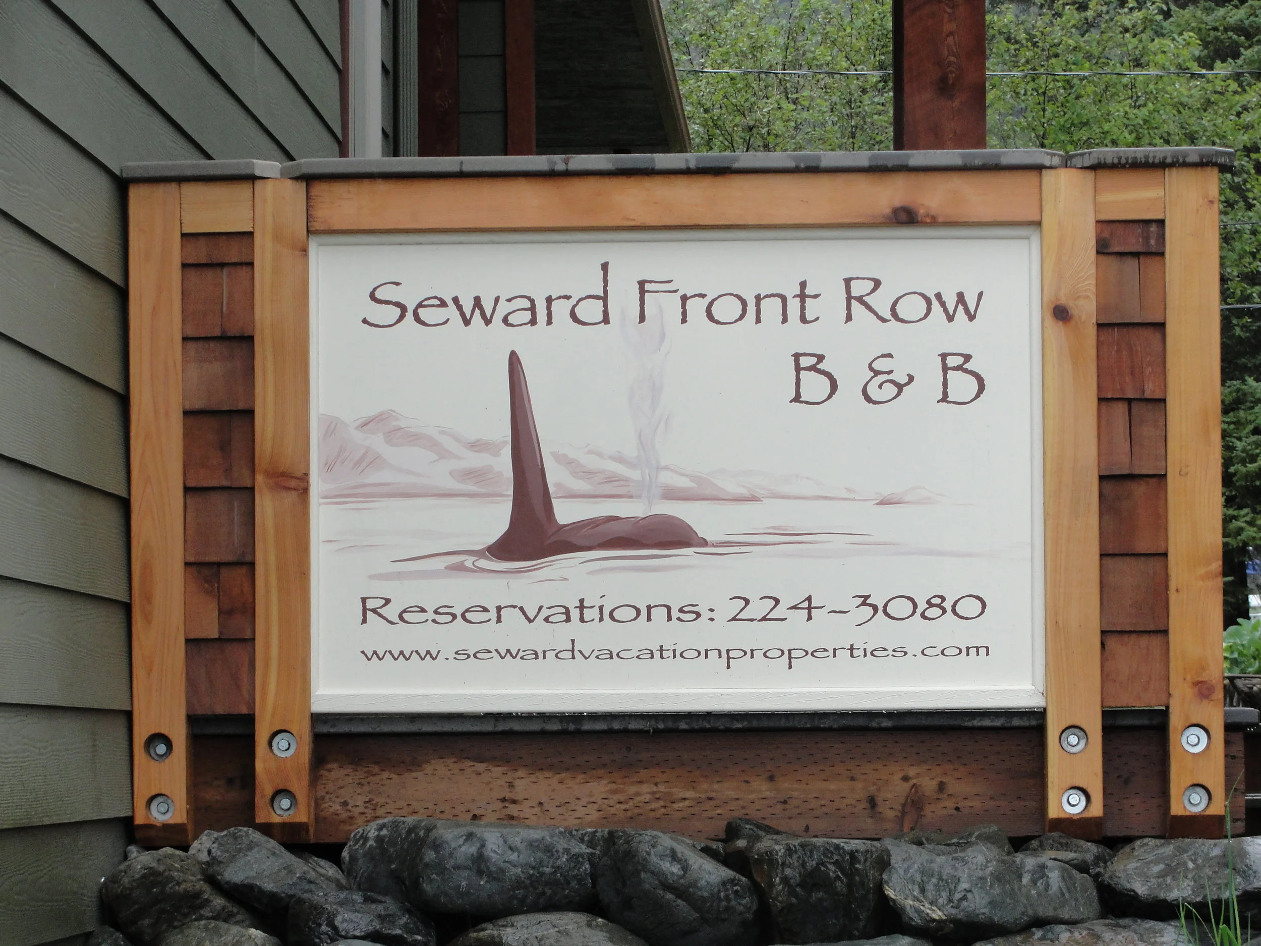 B&B Sign (Front)<br>2012<br>Seward Front Row B&B<br>Seward, AK