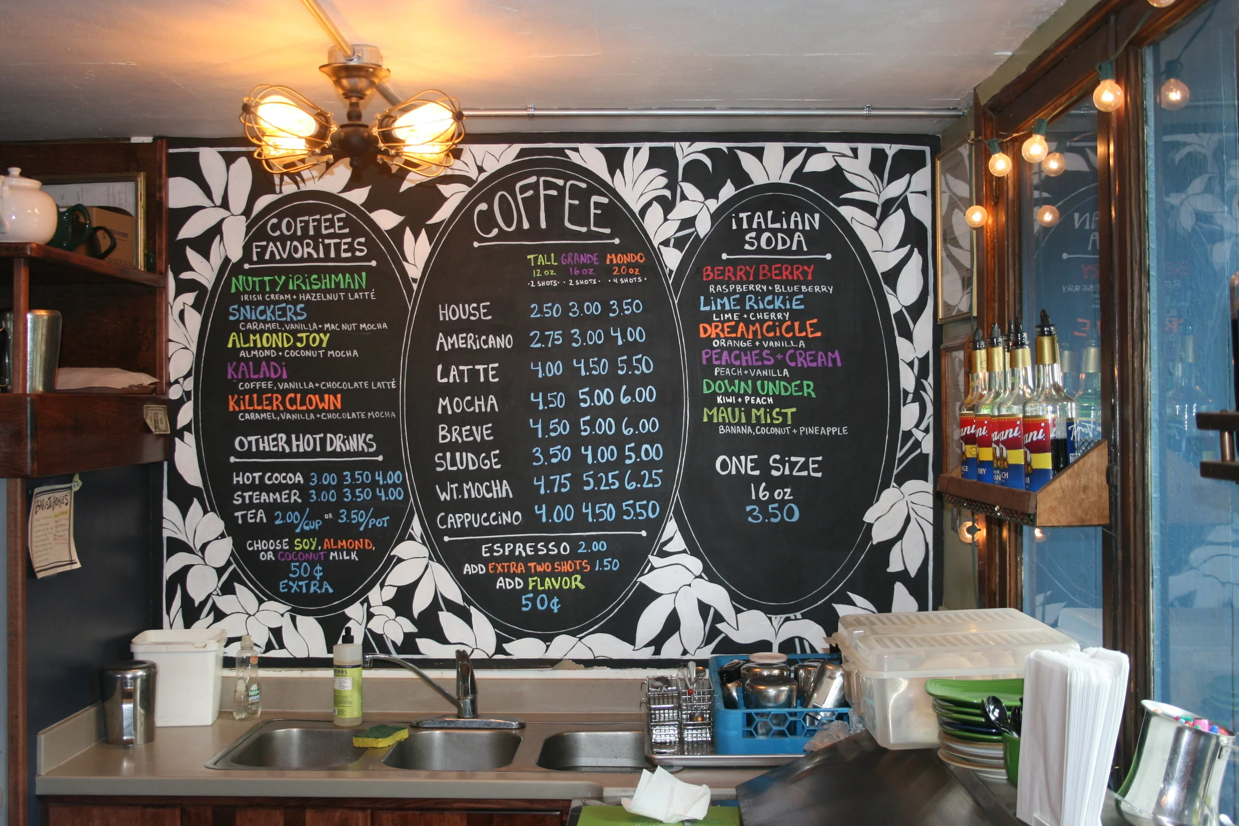 Menu Board<br>2016<br>Resurrect Art Coffee House<br>Seward, AK