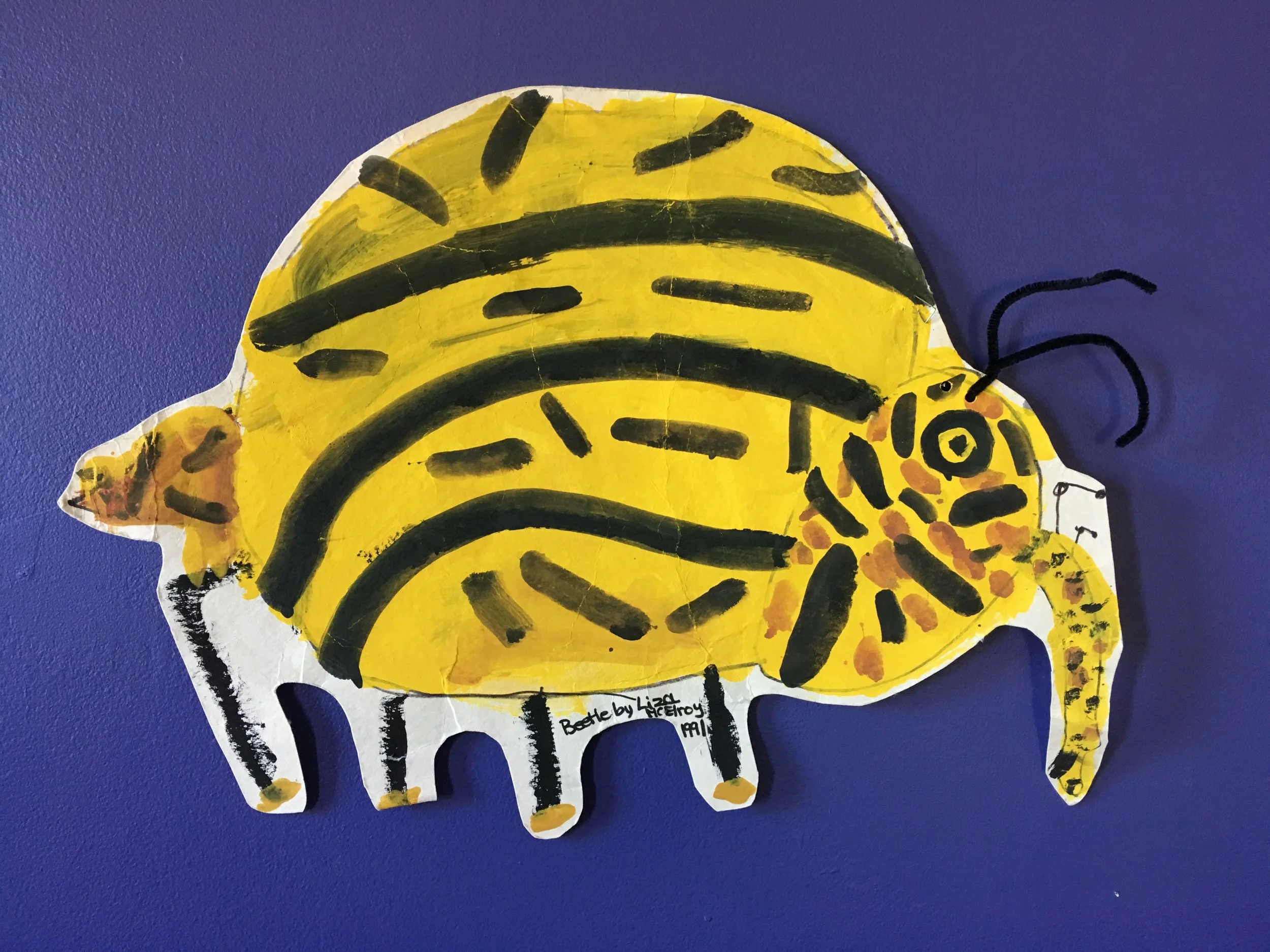 Beetle<br>Age 6<br>Paint And Pipe Cleaners