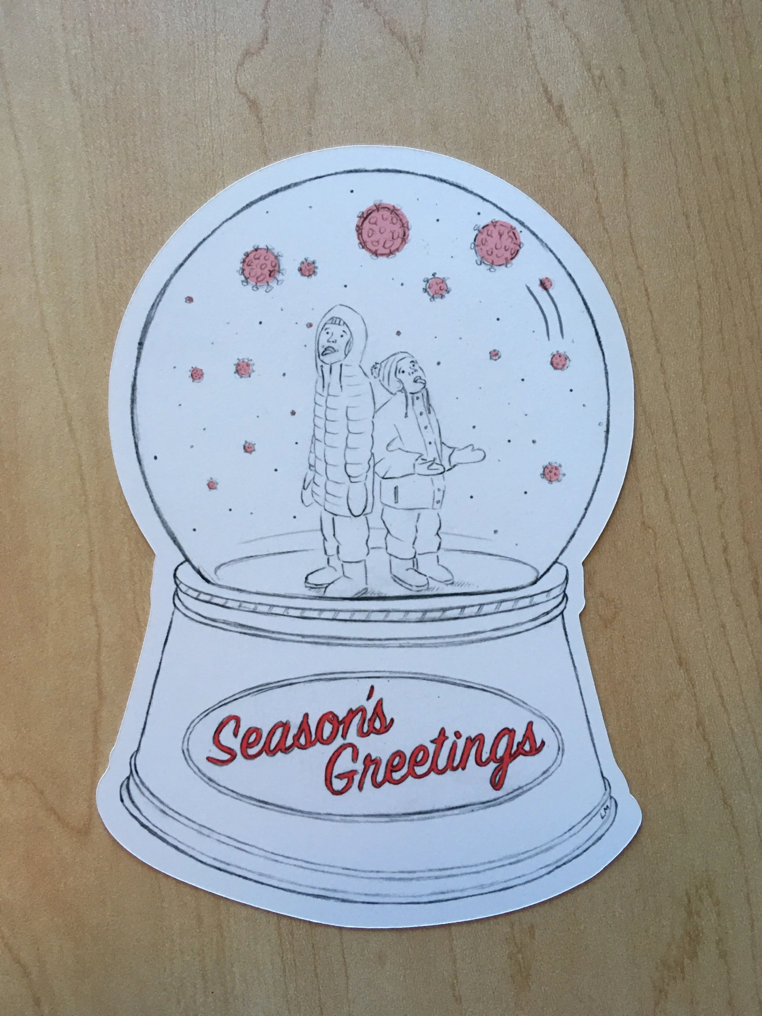 Christmas Card 2020 Pencil and Photoshop