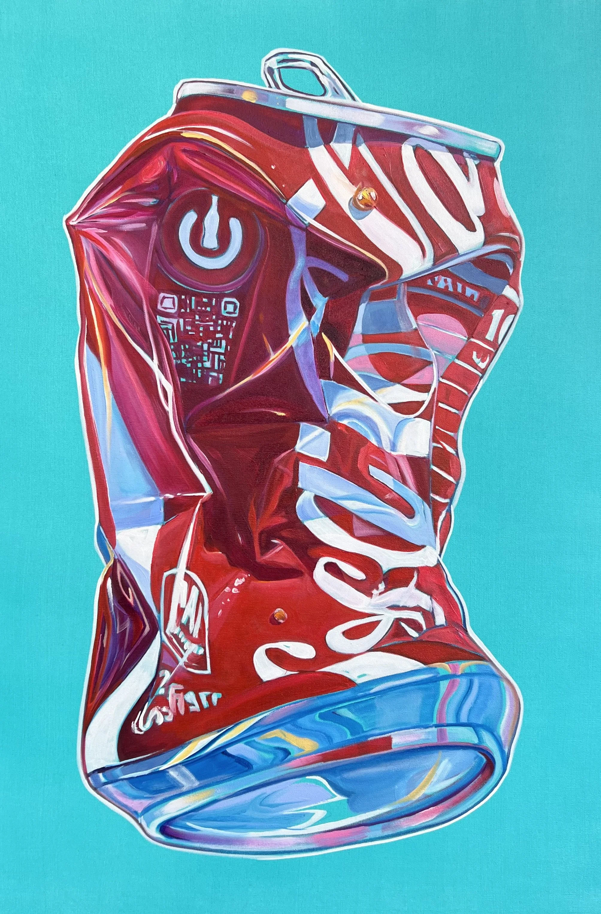 Crushed Coca-Cola #1. 36"x24"oil on canvas