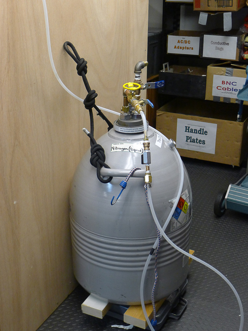 Liquid nitrogen to keep the outside dome from fogging