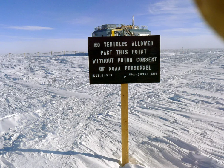 Not even a snowmobile can come within this distance