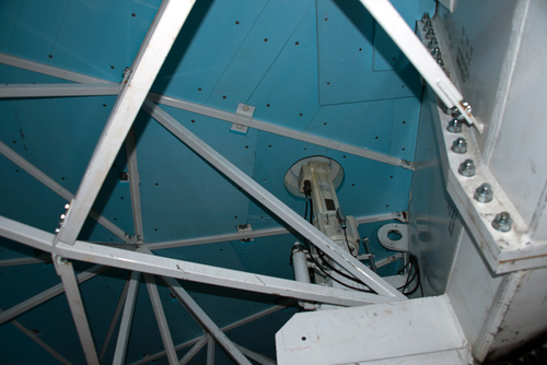 Inside the telescope