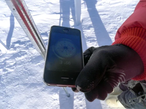 The South Magnetic Pole is approximately 600 miles north in the Southern Ocean