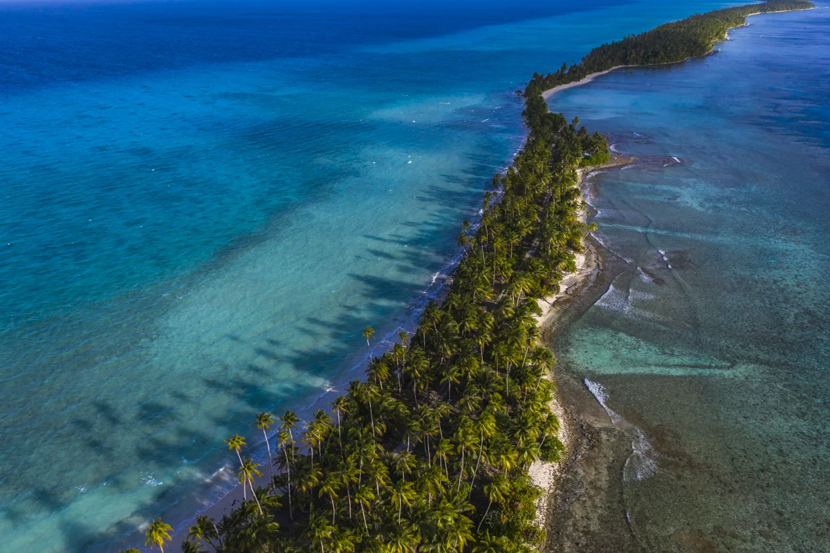 Where the lagoon meets the ocean.