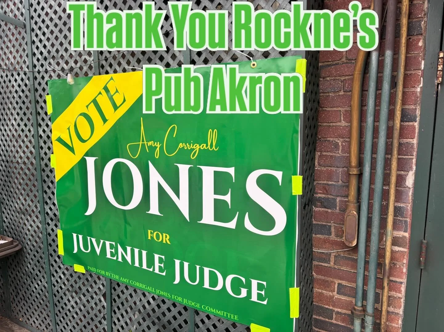 @rocknespubakron THANK YOU for hosting #jonesforjudge #justvotejones! Your work ~ dedication ~ love &amp; support to Akron and all of Us over the years is special 💚 for Decades you have opened your door and hearts to all of Us! We 💚 YOU!!