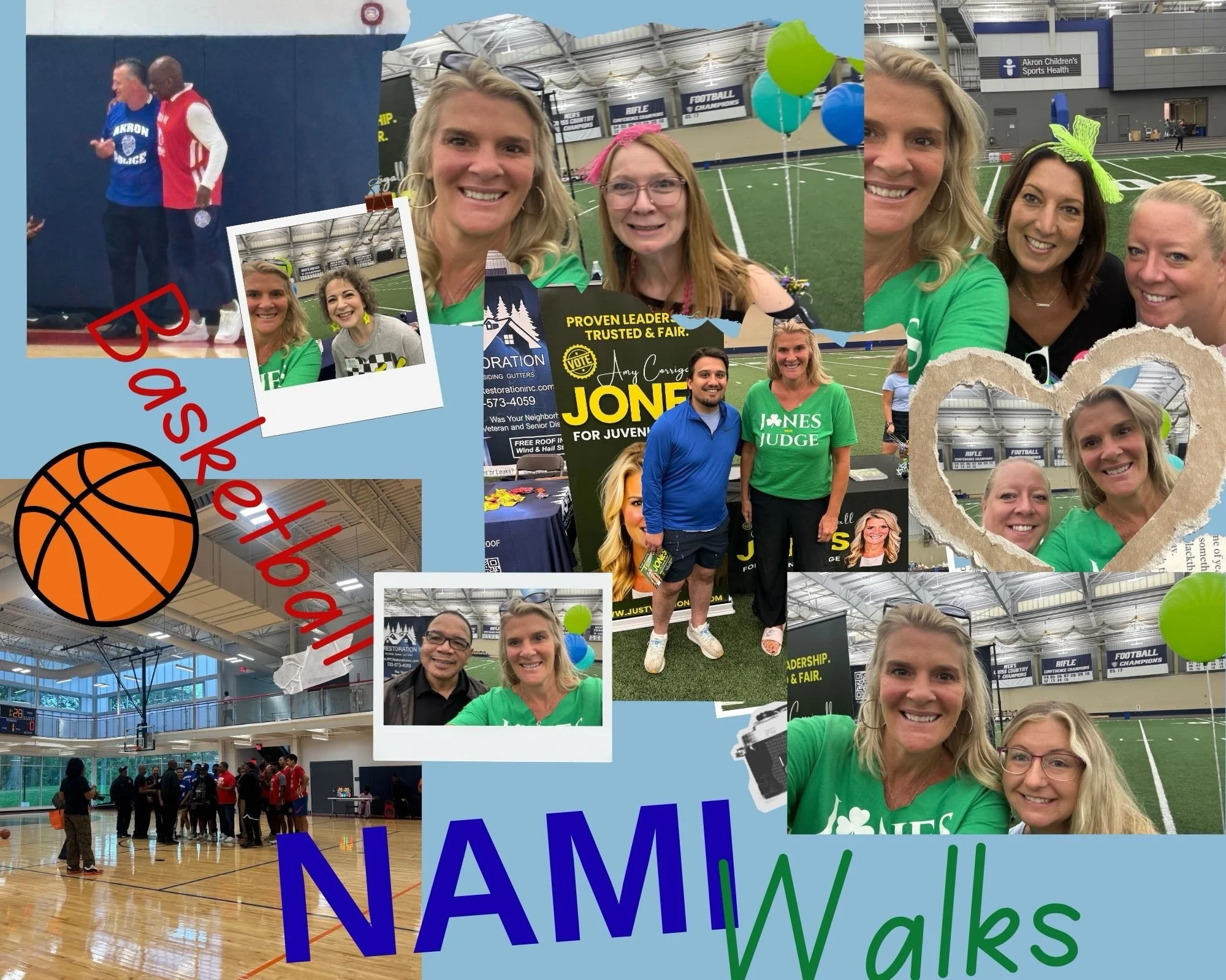 WE ARE 💙💚 Super Saturday in Summit County ~ NAMI Walks- 💚💙 First Amazing  Walk = 2012 &amp; 2026 Best Year Yet thanks to Jamie Messenger! Followed by 🏀 Super Fans in Akron! #amycorrigalljonesforjudge #jonesforjudge