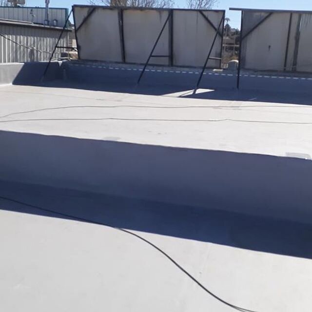 Grey 60 mil TPO done in ABQ! #ziaroofingandgutters #TPO #albuquerque #roofingcontractor #roofing