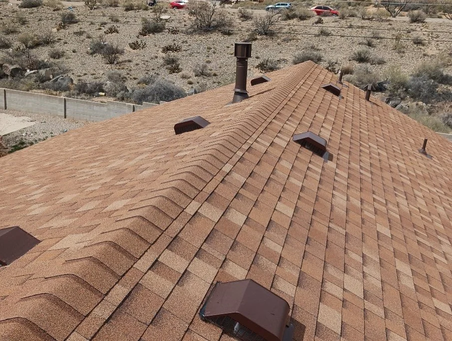 25 sq shingle re-roof we completed in the NW of Albuquerque.  Are you or a friend/family member looking to get your roof done? Give us a call to schedule a free estimate today! (505)836-1425.  We do all types of roofing systems and service all of New