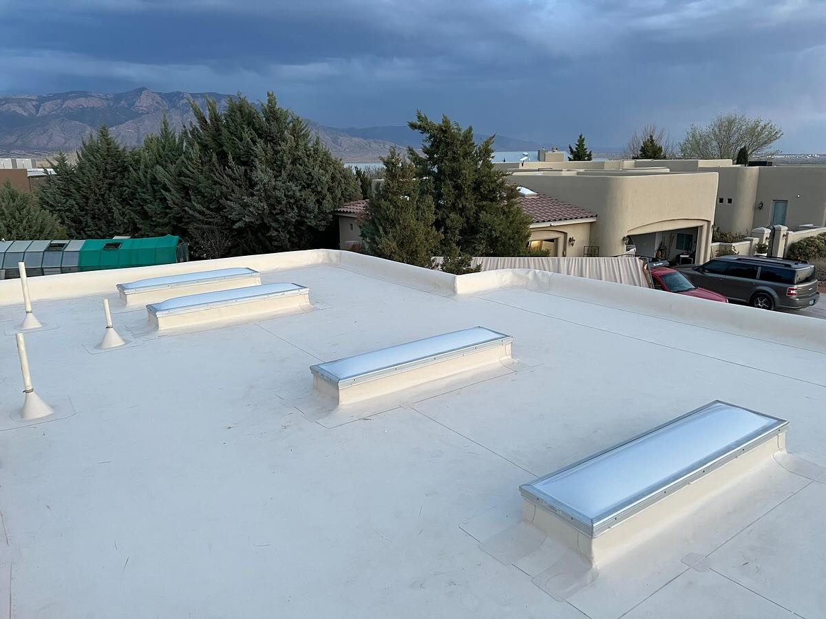 Roof Upgrade Complete!🏠✨ 

We&rsquo;ve installed an 11-square TPO layover over an existing modified bitumen roof! The project included cleaning and prepping the roof, adding 1/2-inch fan fold insulation, installing TPO-coated canales, and finishing 