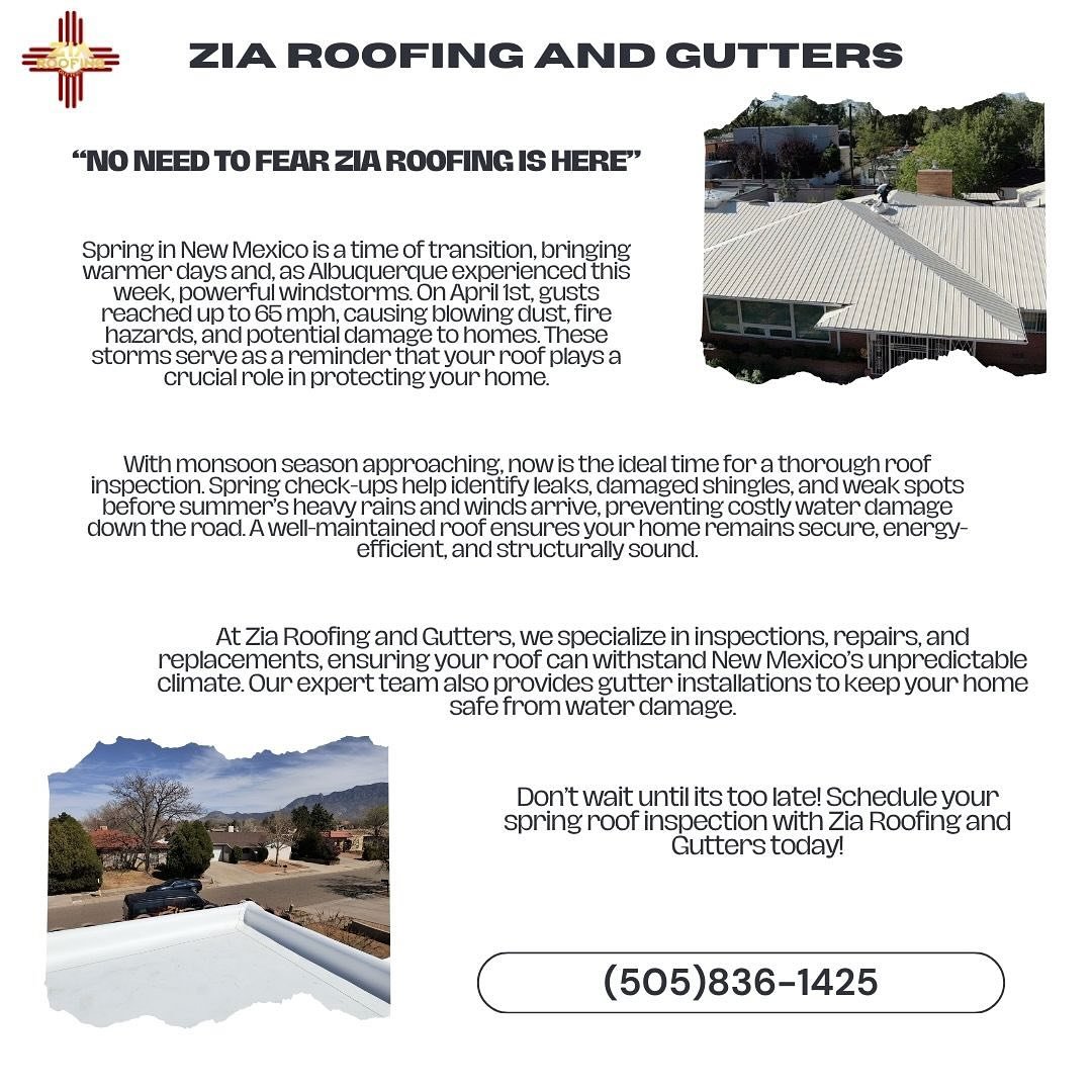 Albuquerque&rsquo;s high winds this week have been relentless, causing damage to roofs across the city. From blown off shingles to debris impact, your roof might need attention and spring is the perfect time to do so! Don&rsquo;t wait for small issue