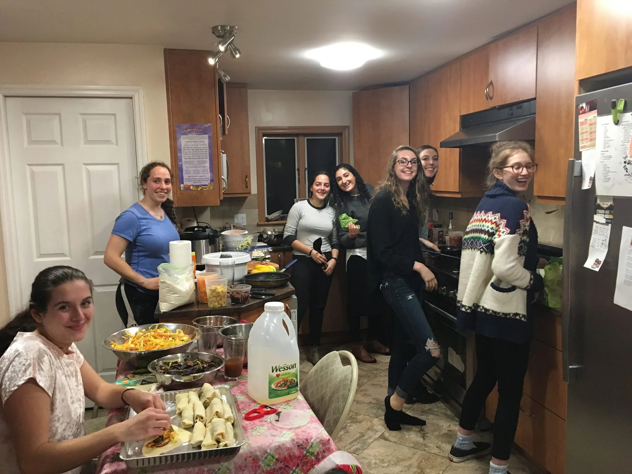 Cooking for Shabbat at Chabad on Fulton