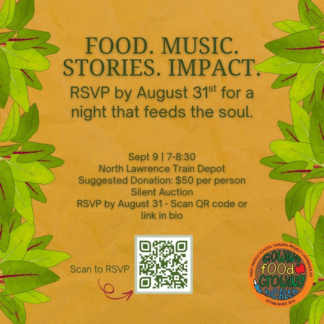 #GrowingFoodGrowingHealth #CultivateAndCelebrate #CommunityThroughFood #lawrenceks
https://forms.gle/RZsdSRMbZZRLw9Ec7