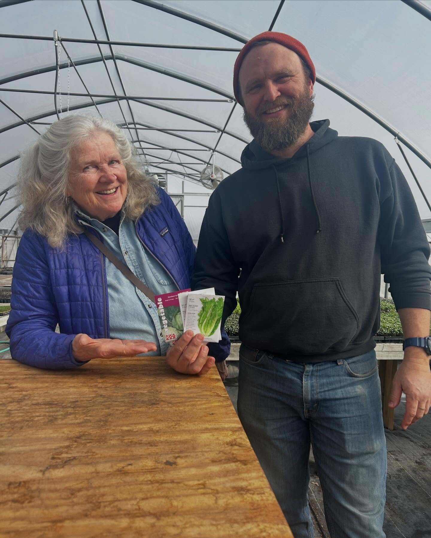 Out at Mellowfields Farm today visiting with Kevin and Jesse. We brought cabbage and lettuce seeds so they can start our little plants. We know we have some winter still ahead of us but today felt like spring. We&rsquo;re anxious to get in the garden