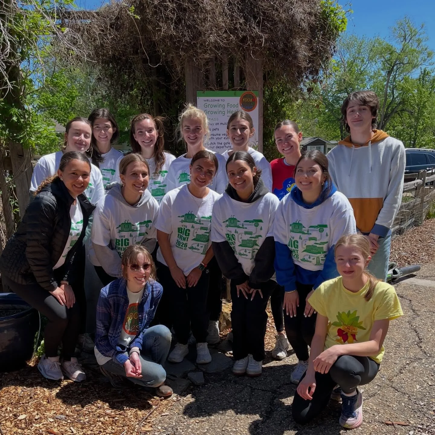 It was a gorgeous day for KU&rsquo;s Big Event yesterday, with over 1,000 volunteers working throughout our community in a variety of capacities. We were very fortunate to have a group of Delta Gamma sisters joining us at Growing Food Growing Health.