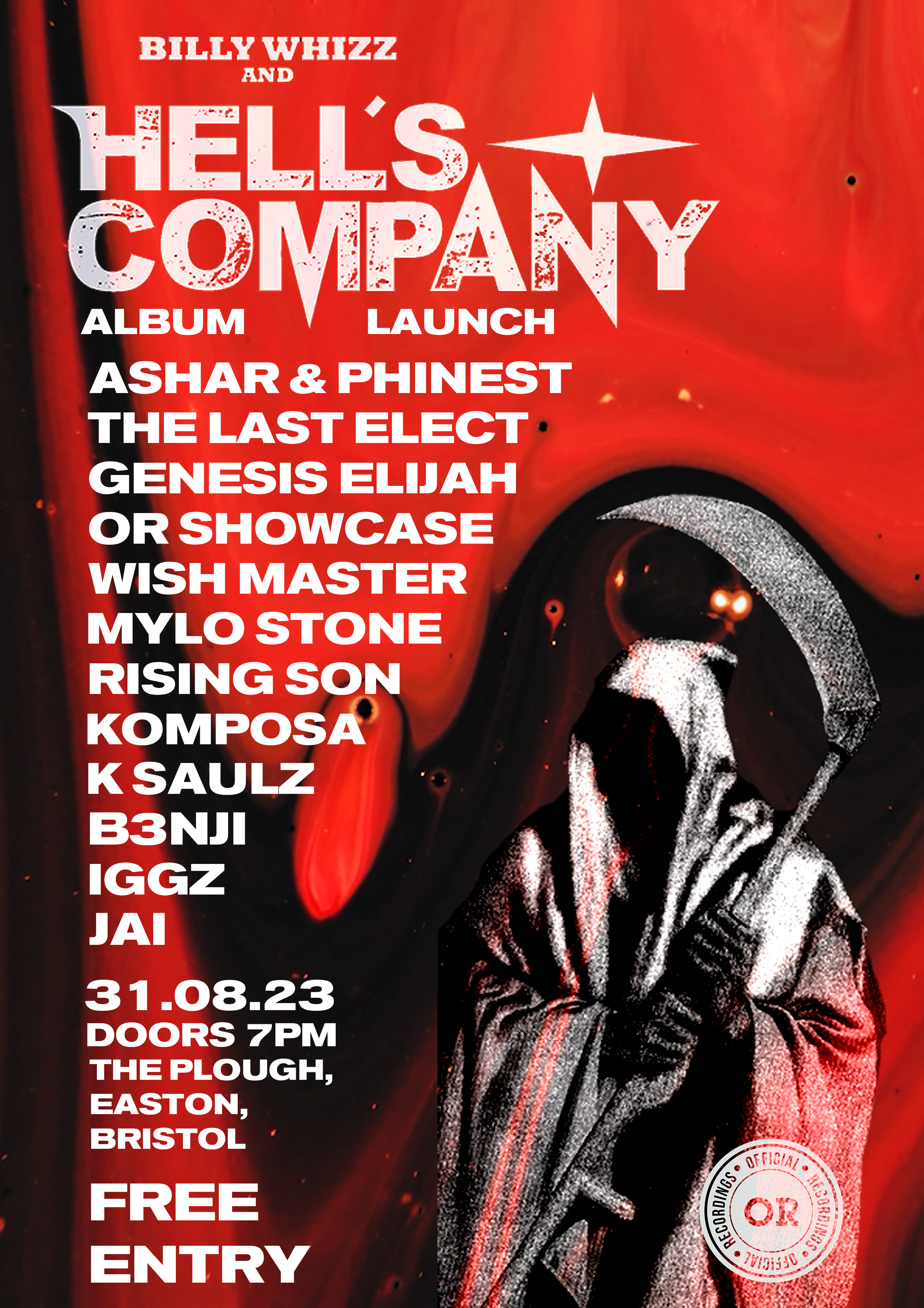 Billy Whizz - Hell's Company (Album Launch party Announcement)