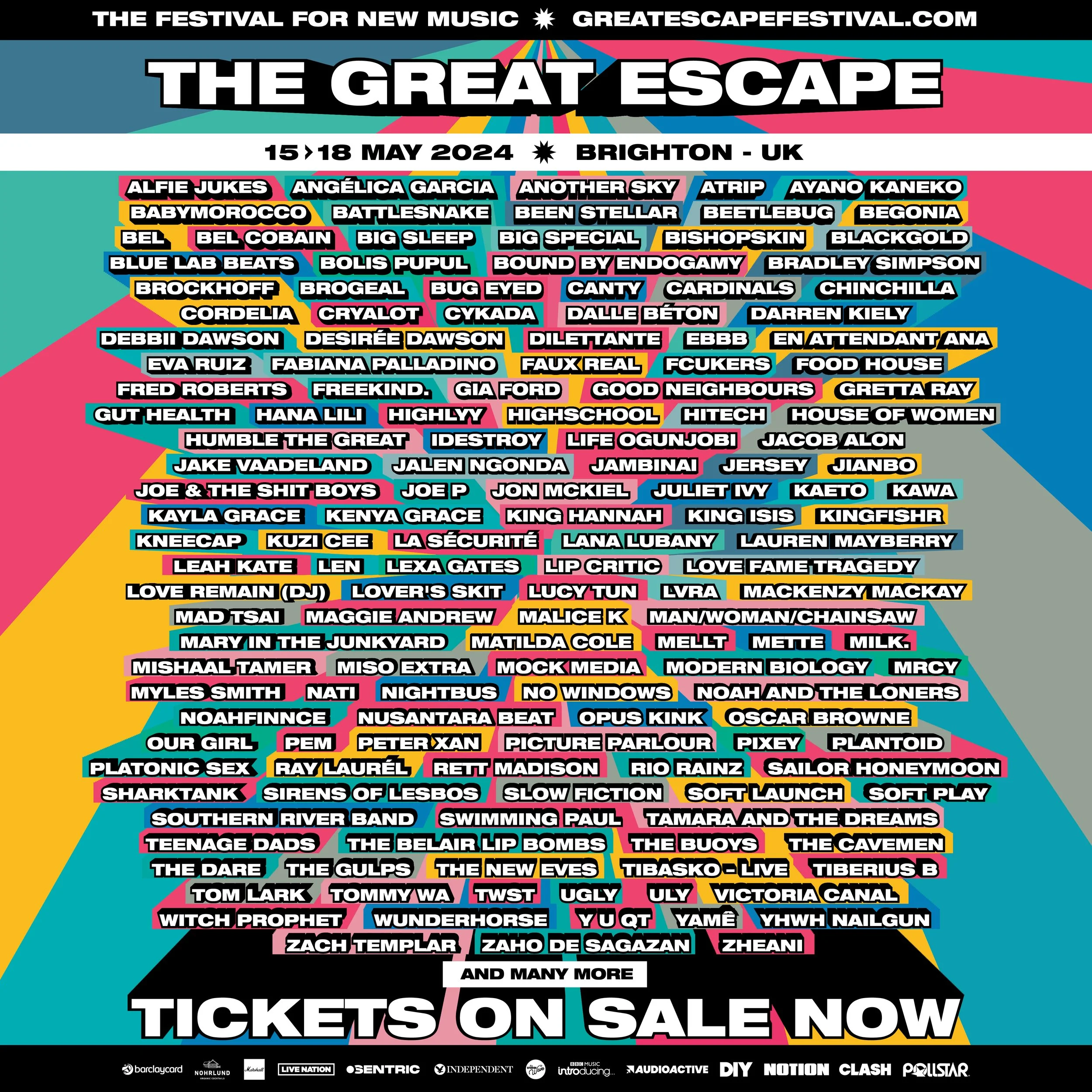 THE GREAT ESCAPE 2024 LINE-UPGETS EVEN BIGGER WITH OVER150 ARTISTS ANNOUNCED
