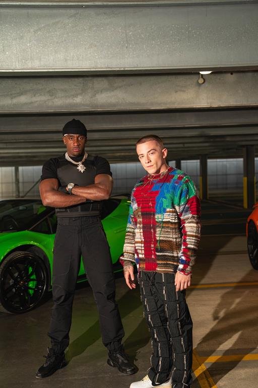 GRM Daily - Bugzy Malone taking a picture with Aitch back