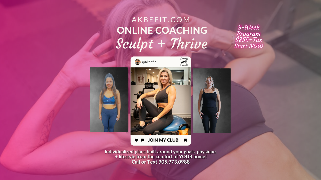 AKBeFit - Sculpt + Thrive Online Fitness/Nutrition Coaching (9-Week Program)