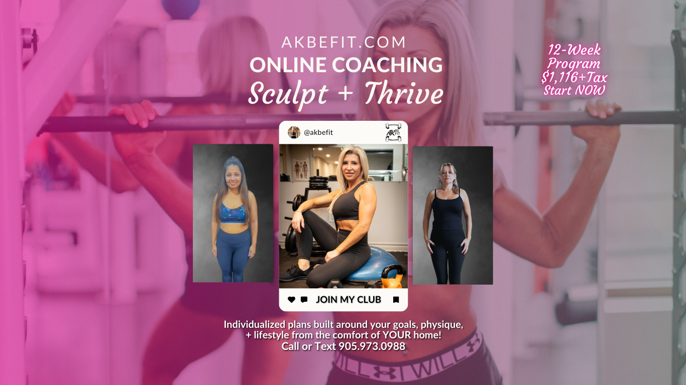 AKBeFit - Sculpt + Thrive Online Fitness/Nutrition Coaching (12-Week Program)