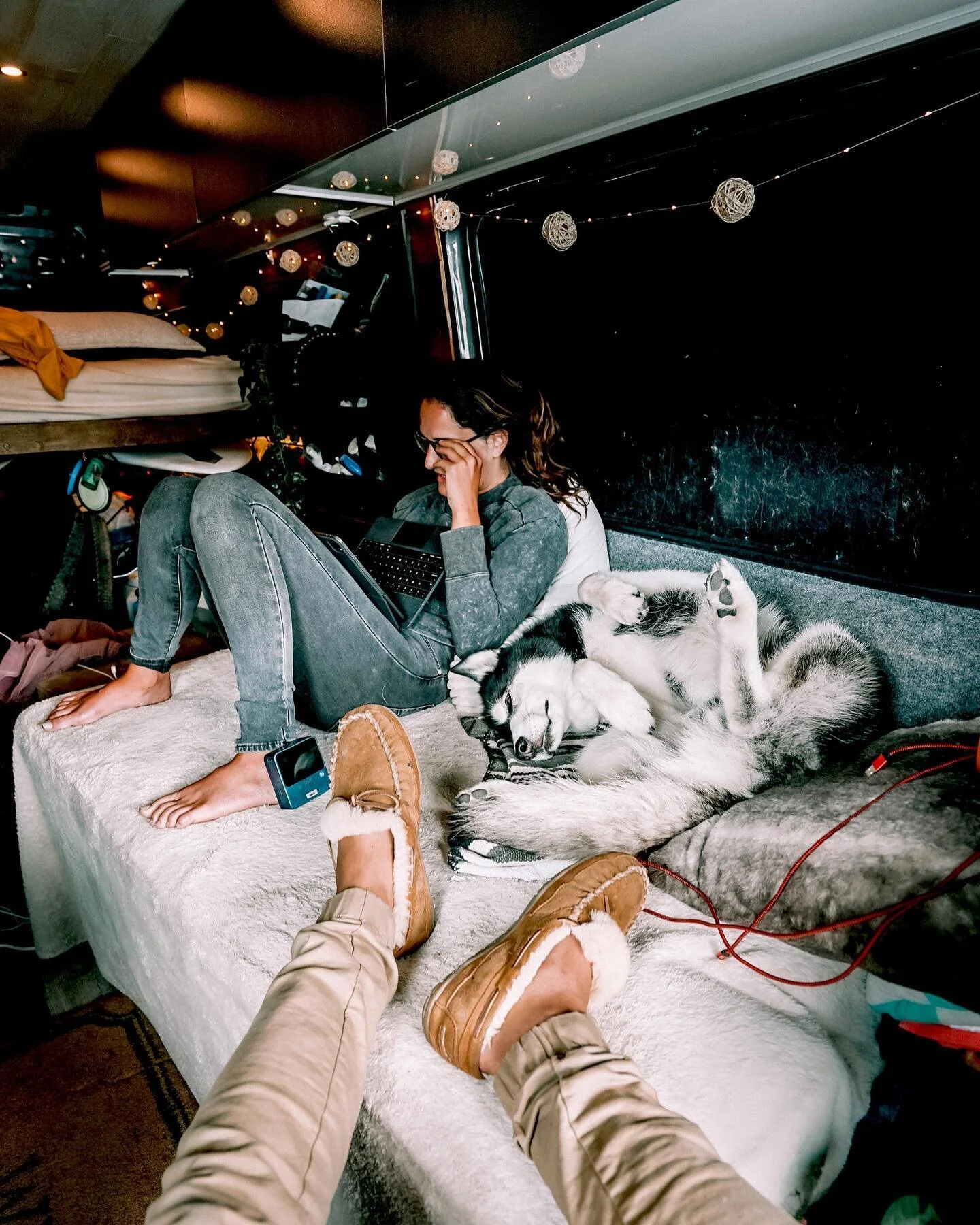 This is how they take work calls // #LaidOffVanLife