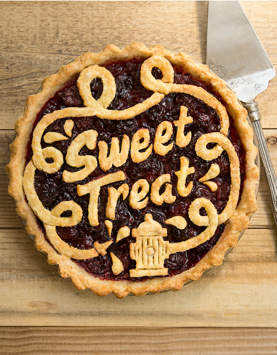 ‘Sweet Treat’ pie, shot retouched for a printed card deck.