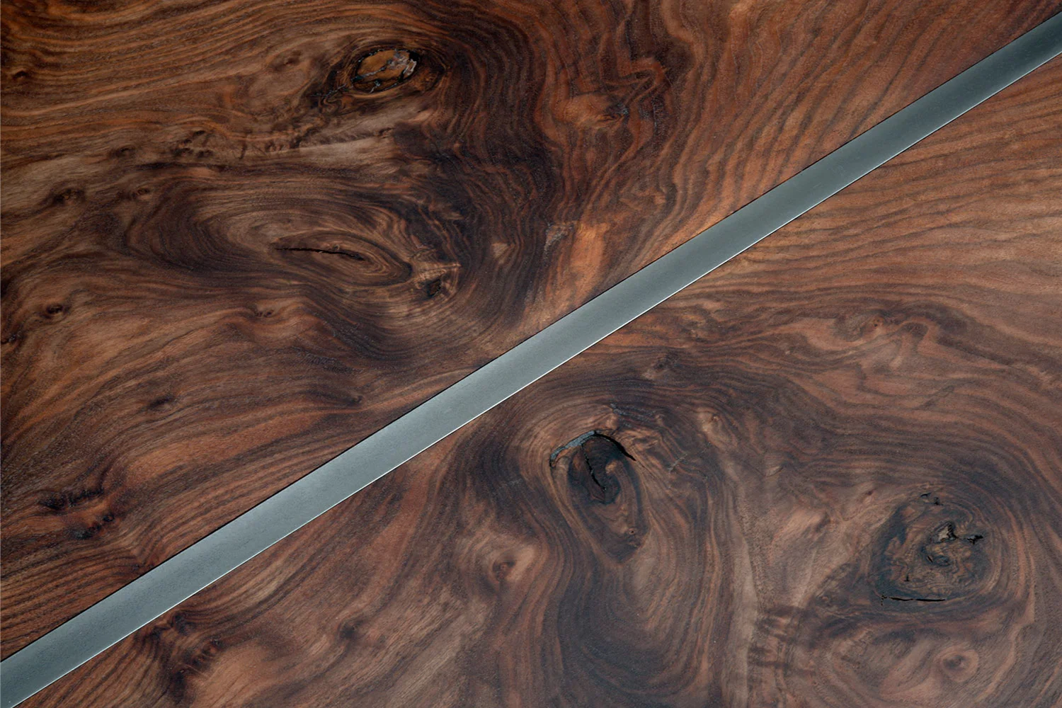  MATERIALS: reclaimed claro walnut and plate steel   DESIGNER:  Susan Collins Weir    METALWORK:  Chris French Metal    PHOTOGRAPHER:  Adam Rouse Photography  