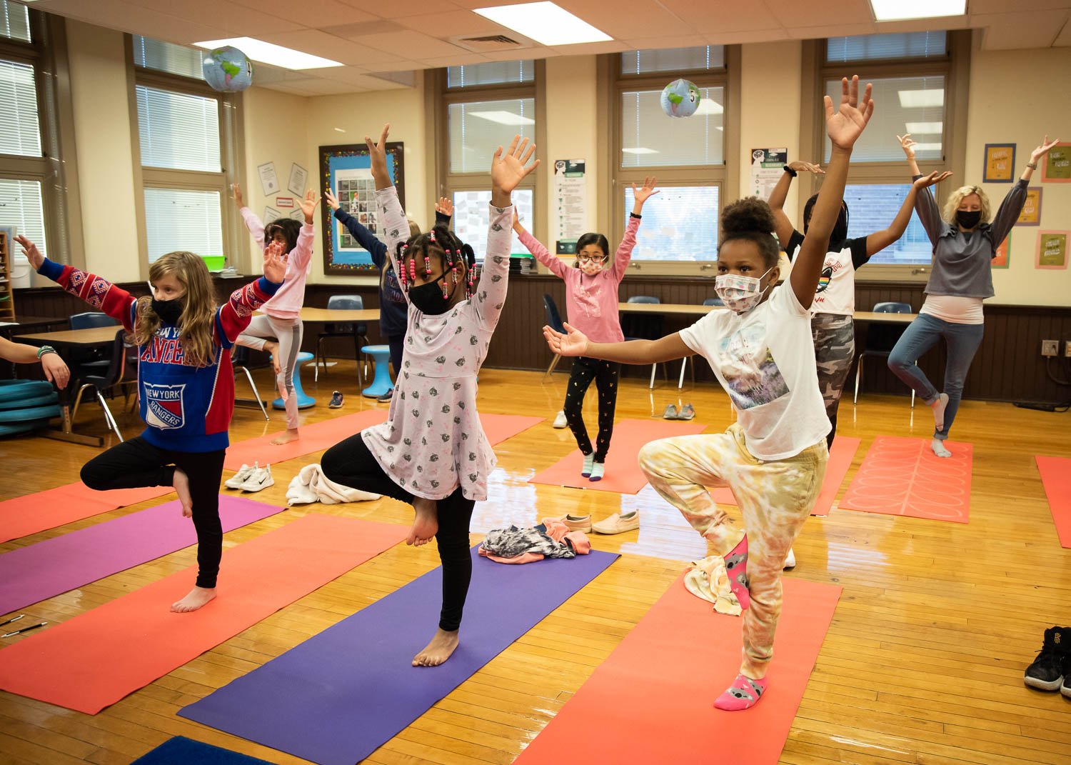 yoga class in Cincinnati Public Schools