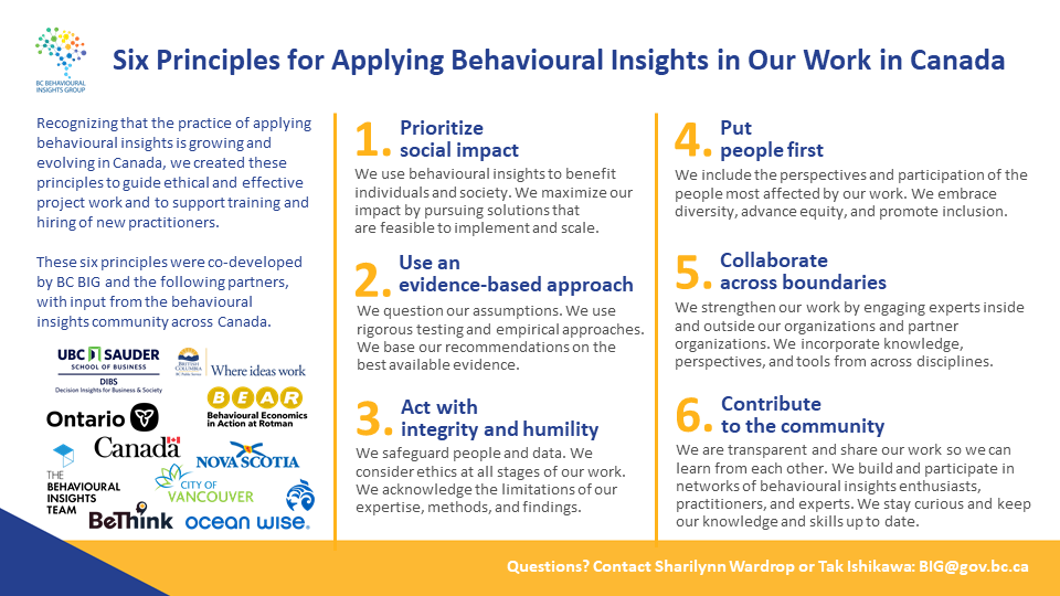 Principles for Practicing Behavioral Insights
