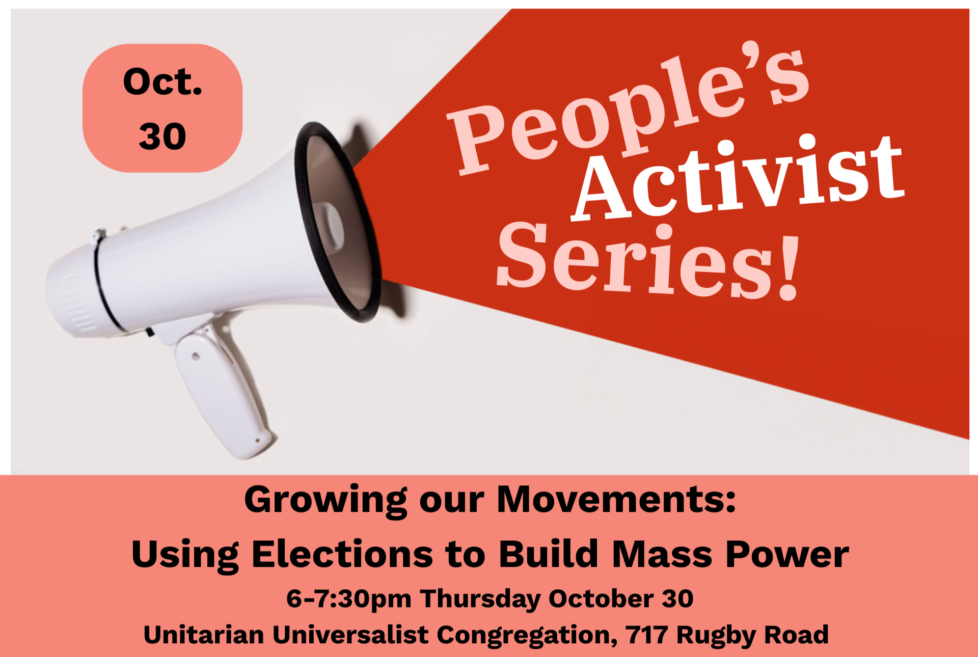 People's Activist Series —October 30