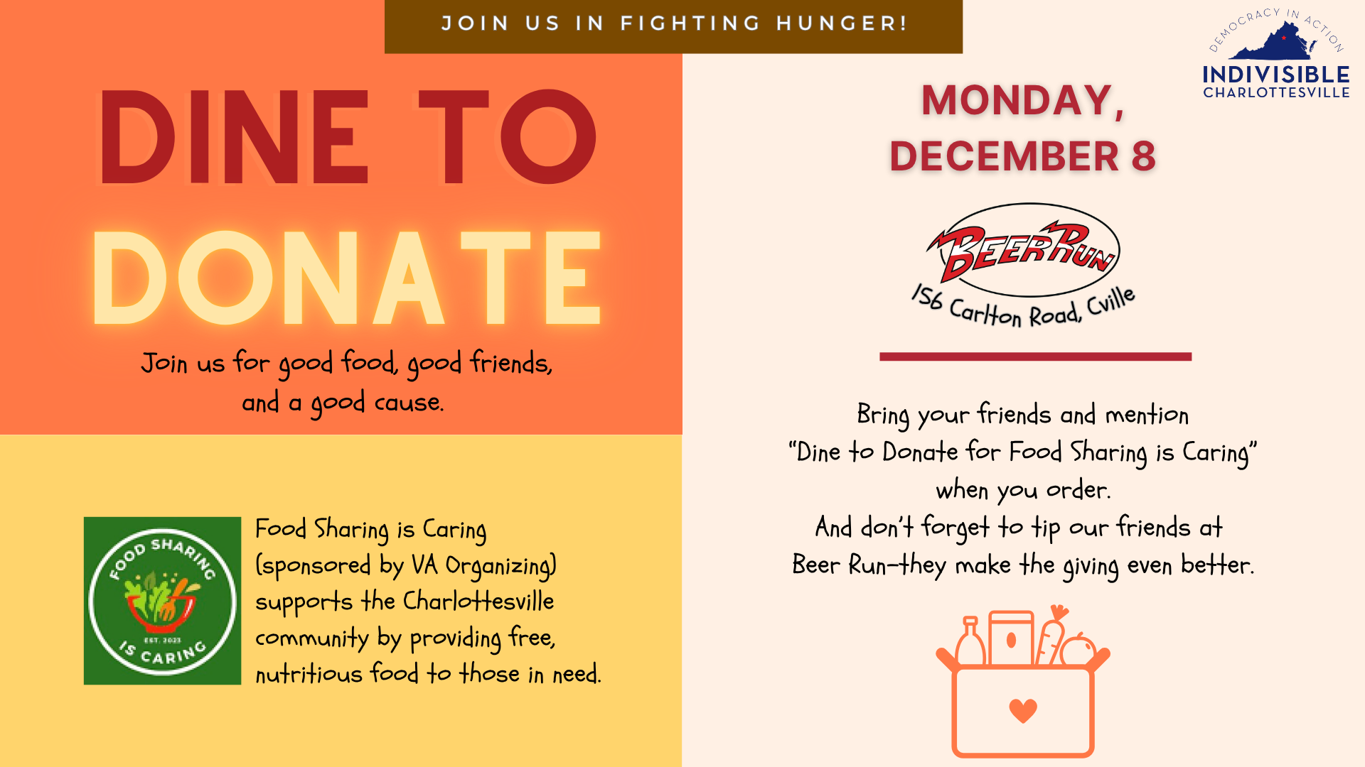 Dine to Donate (Beer Run edition!)