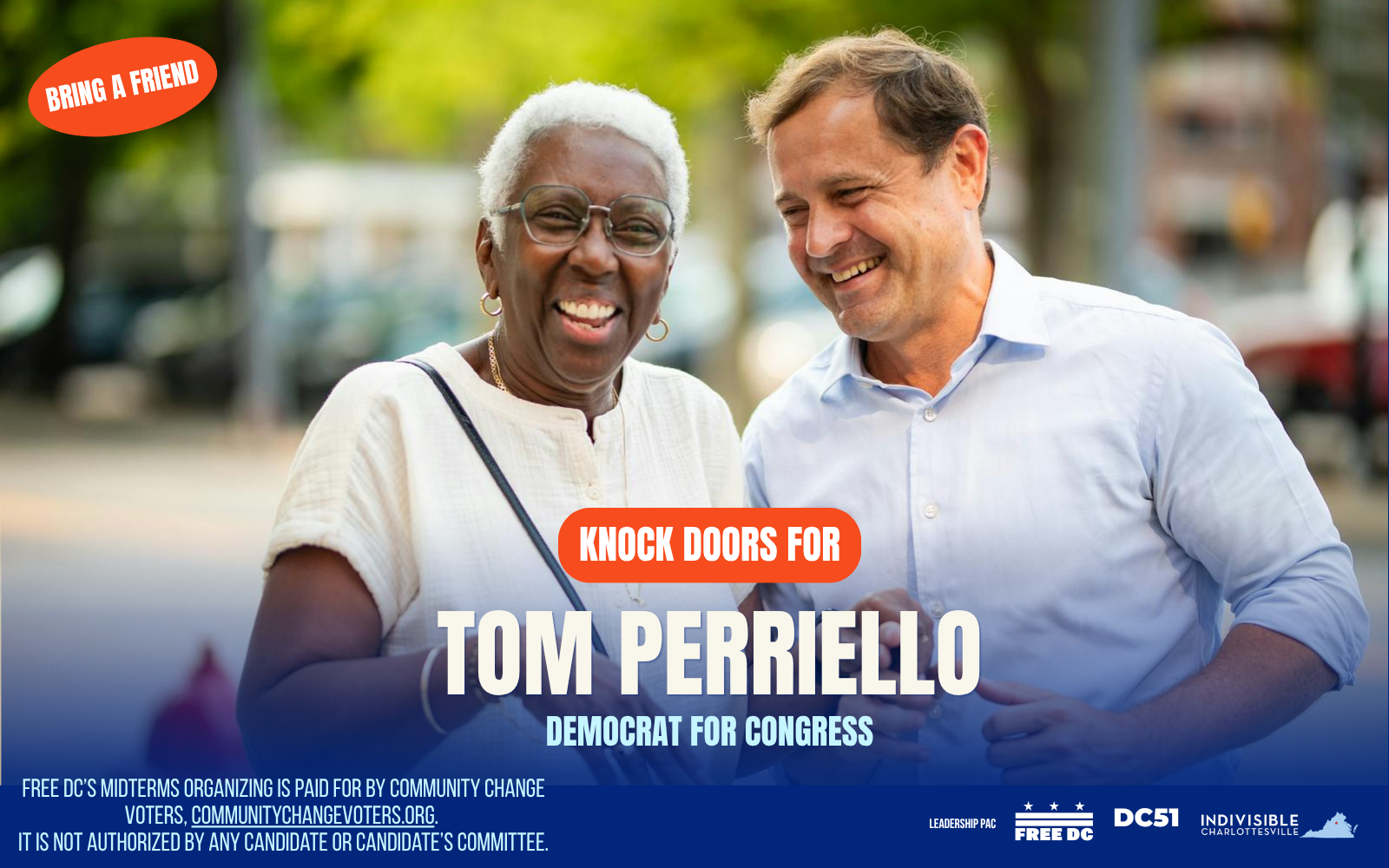 Flip the Fifth! Knock Doors with Free DC to Elect Democrat Tom Perriello for Congress!