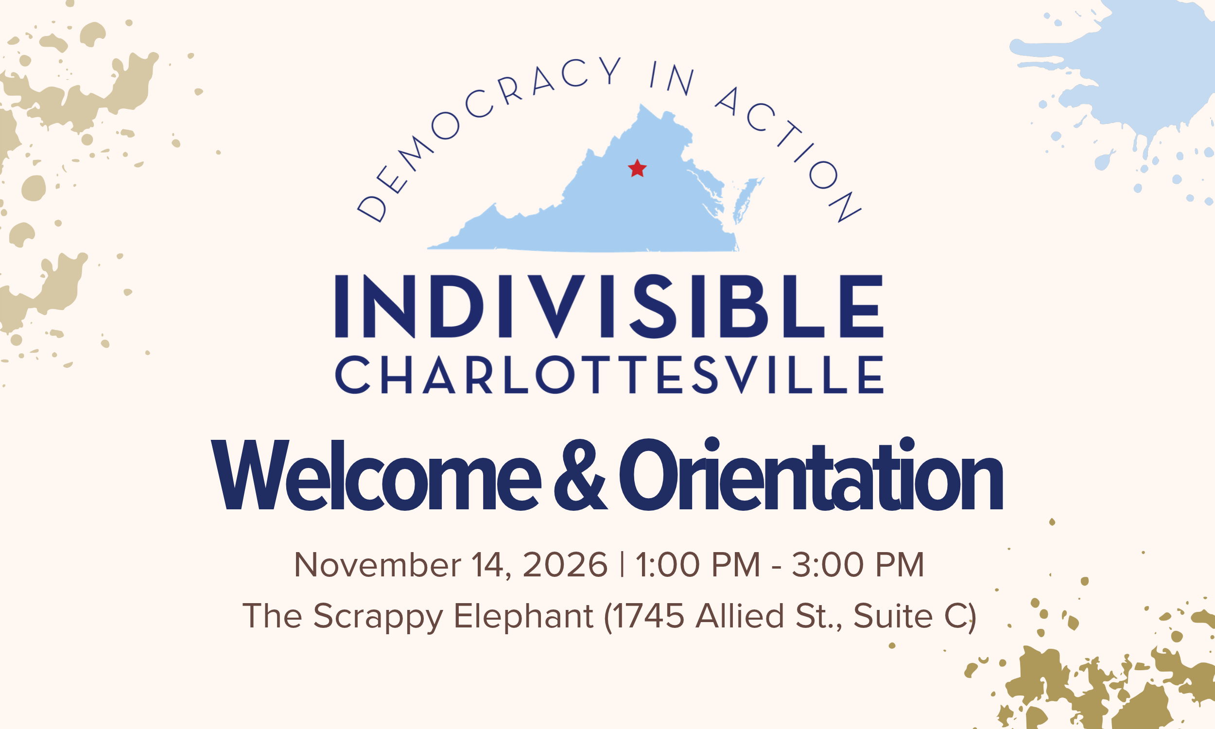Indivisible Charlottesville Welcome &amp; Orientation