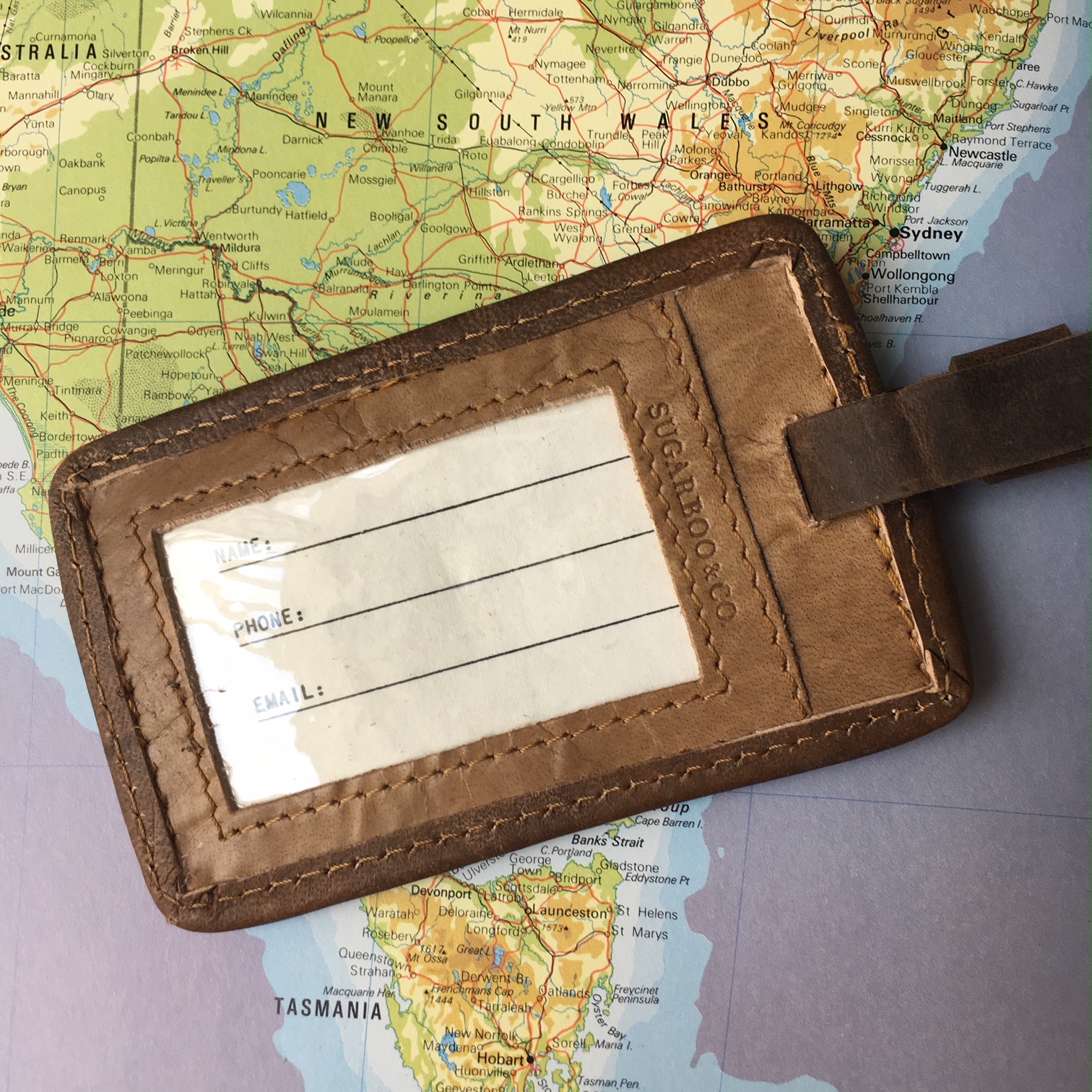 Travel Lover's Leather Luggage Tag With Quote