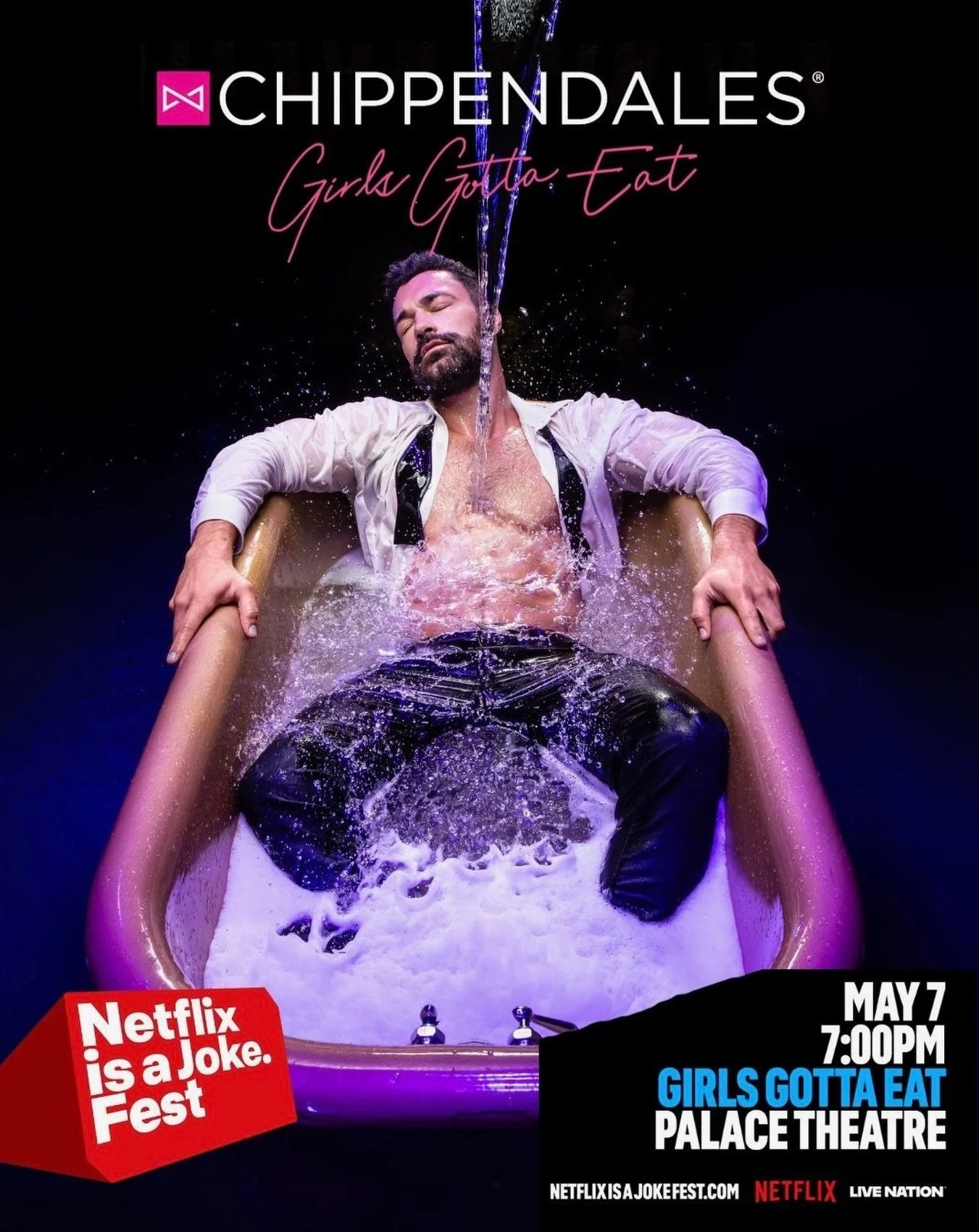 The rumors are true: @girlsgottaeatpodcast and @chippendales are joining forces in LA one night only for the @netflixisajoke festival! You can&rsquo;t get a night this hilarious and HOT anywhere else 😎🥵

Get tickets now at girlsgottaeat.com | link 