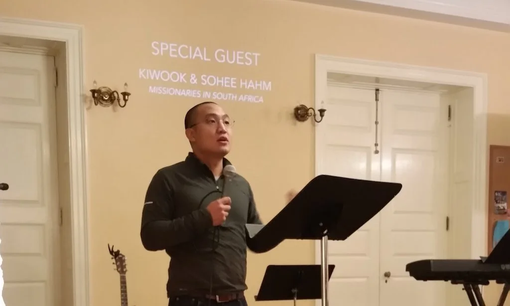 Sharing a short message with college students at Boston KCCC prayer meeting.