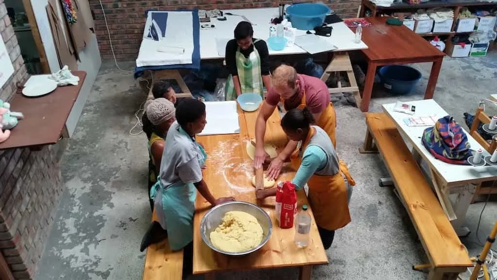 Basic baking training with Azaria ladies.
