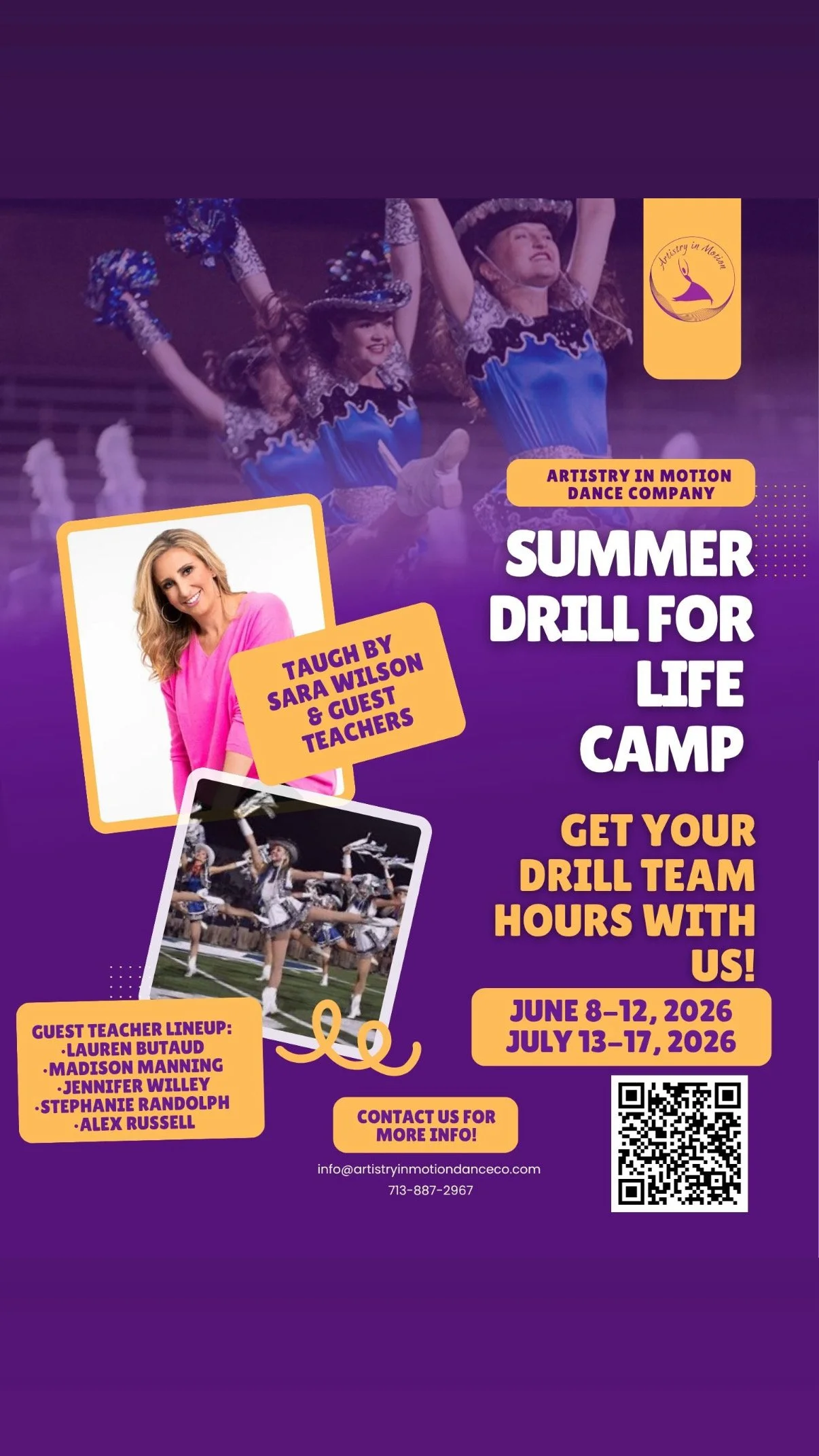 Artistry In Motion Drill Team Intensives! 