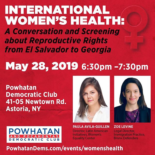 Women&rsquo;s reproductive rights are under attack around the world.
Join us tonight at 6:30pm at the clubhouse with speakers Paula Avila-Guillen and Zoe Levine, who will discuss recent bills that seek to ban abortions in the U.S., and their similari